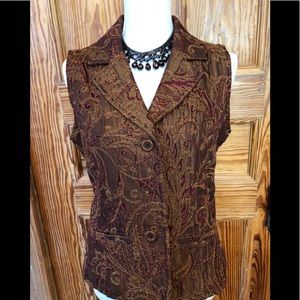 Elegant Embroidered Brocade Vest